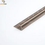 Curved Shape Metal Tile Trims High Glossy Coffee Color 2.5 Meter Length