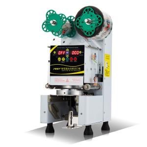 China 95mm Caliber Cups Sealing Machine Bubble Tea Sealing Machine 25pcs/Min on sale
