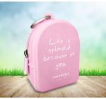 Phenol Free Silicone Zero Wallet Waterproof Zippered Backpack Shape Small Item