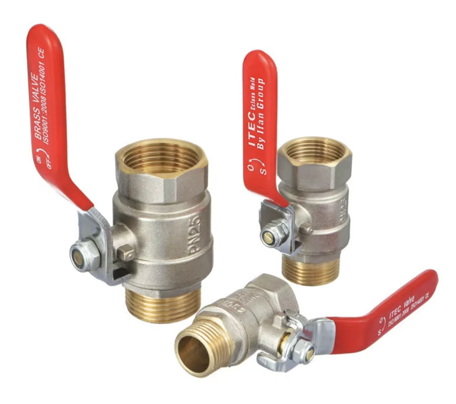 Male And Female Threaded Brass Lever Ball Valve 1 Inch 2 Inch Threaded End For Pipe Water Fitting