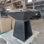 Corten Steel BBQ Fire Pit Grill Trapezoid Shaped Outdoor Cooking Grills For