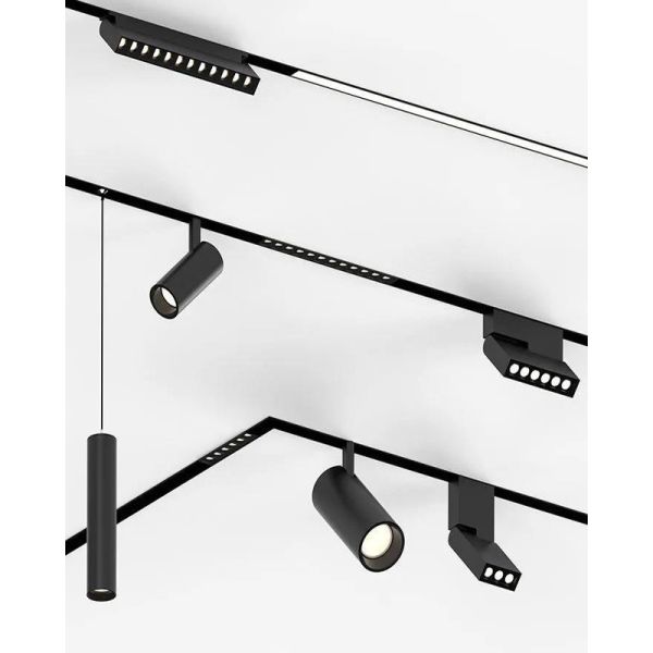 Household 48v 20mm 35mm Magnetic Track Light System Surface Mounted