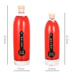 Stocked Clear Crystal Fruit Water Bottle , Cocktail / Wine Drinking Glass Bottle