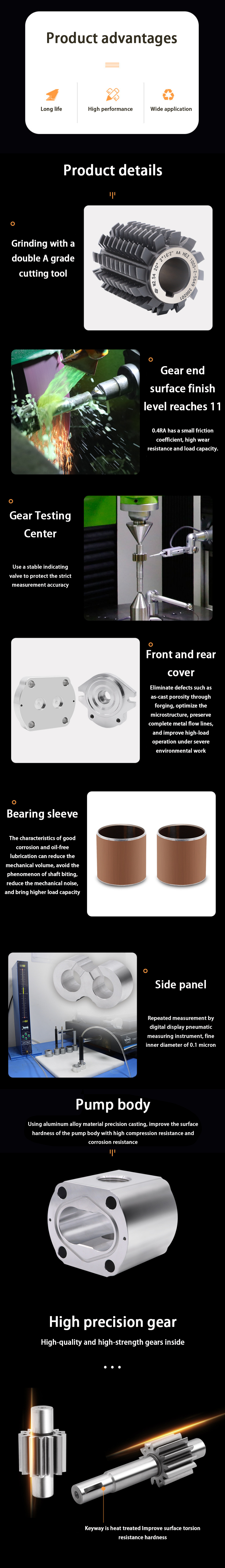 Excavator Spare Parts Micro Transfer Oil Transfer Micro Hydraulic Oil Gear pump For Diesel