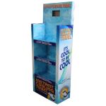 Patterned 3 Tier Cardboard Display , Commercial Retail Store Floor Displays