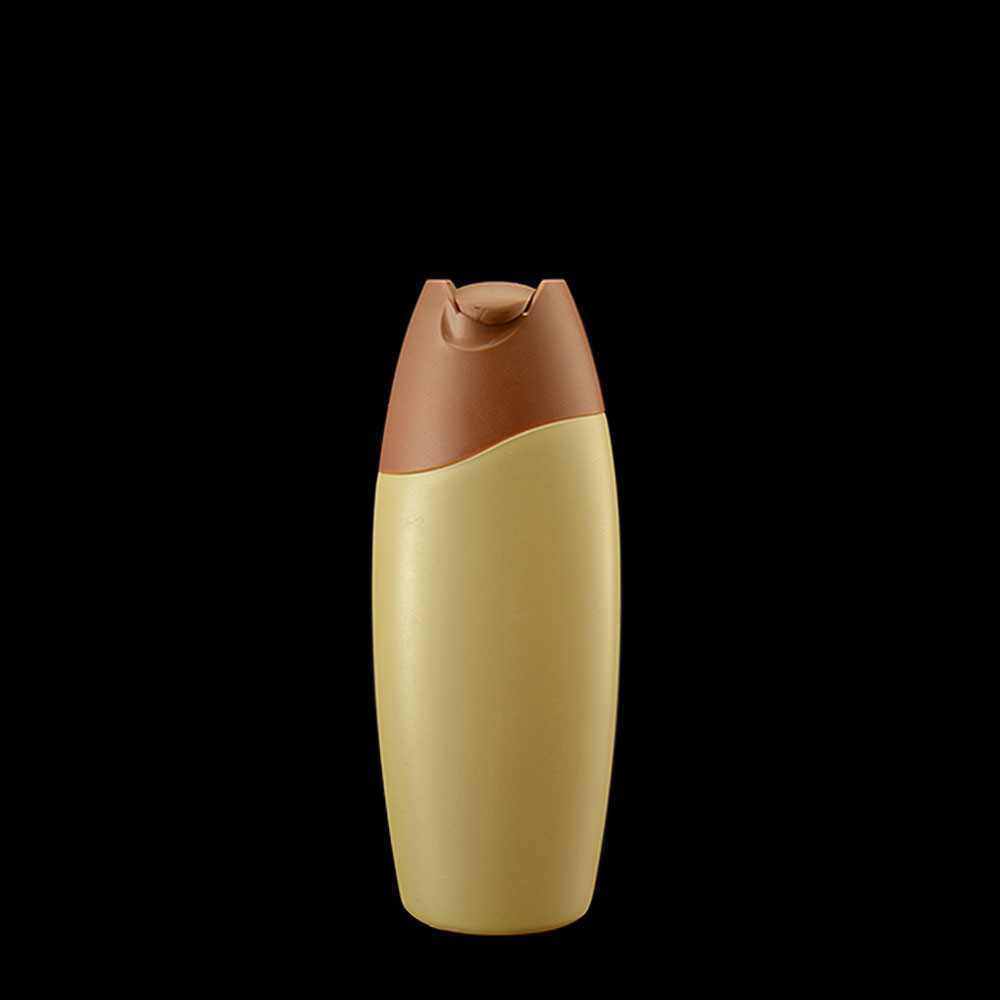 PE 200ml Empty Plastic Bottles Yellow Bottle Shampoo And Conditioner