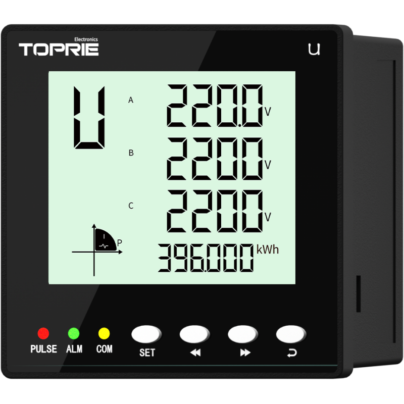 3W Electric Power Meter Current Voltage Measurement Electrical Meter Panels IP65