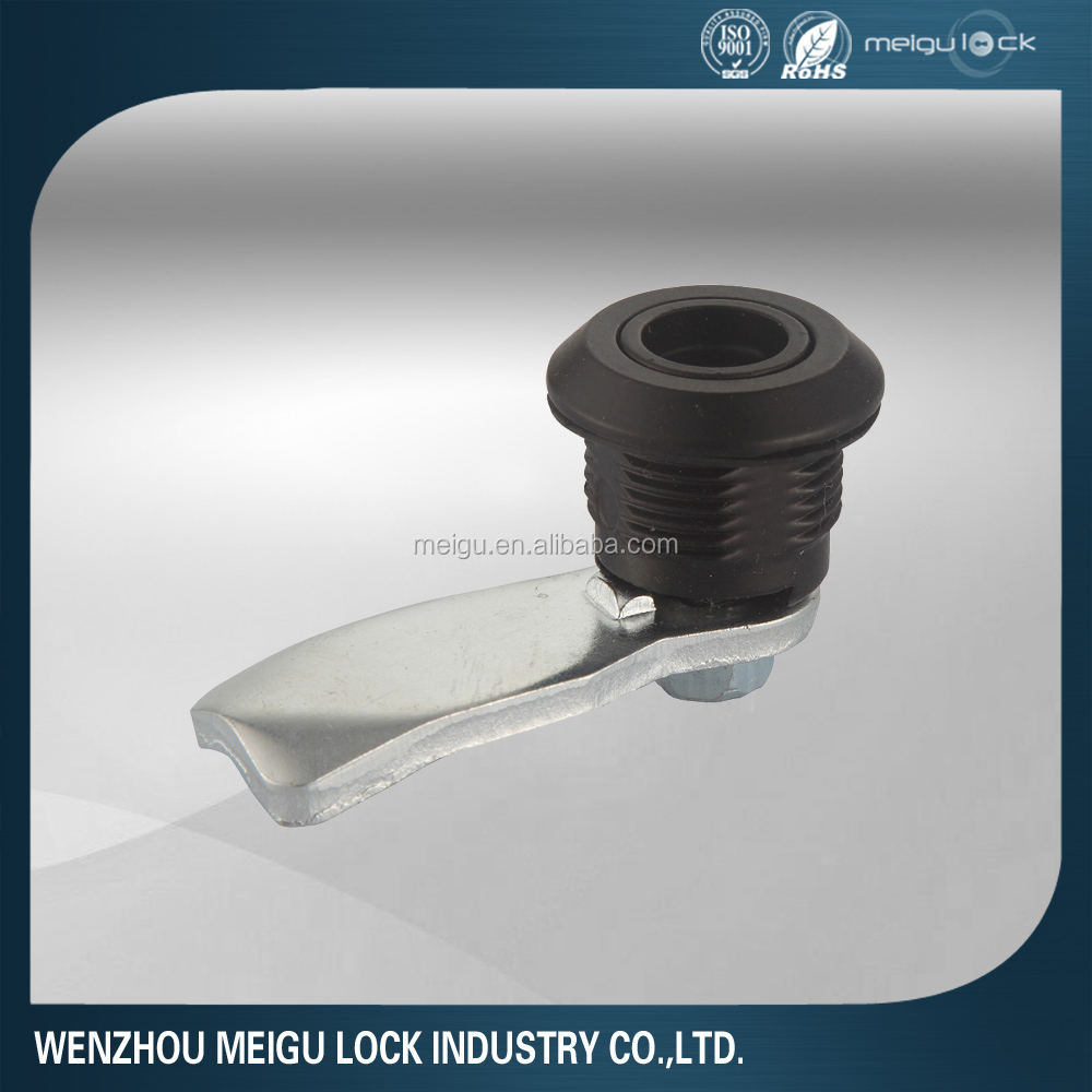 Plastic Material Quarter Turn Lock Chrome Safe For Trash Bins