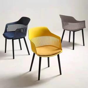 Wholesale European Yellow Plastic Dining Chairs Black Plastic Dining Room Chairs from china suppliers