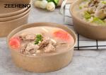 250ml 400ml 500ml Microwave Kraft Paper Bowls Single PE Coating Food Grade