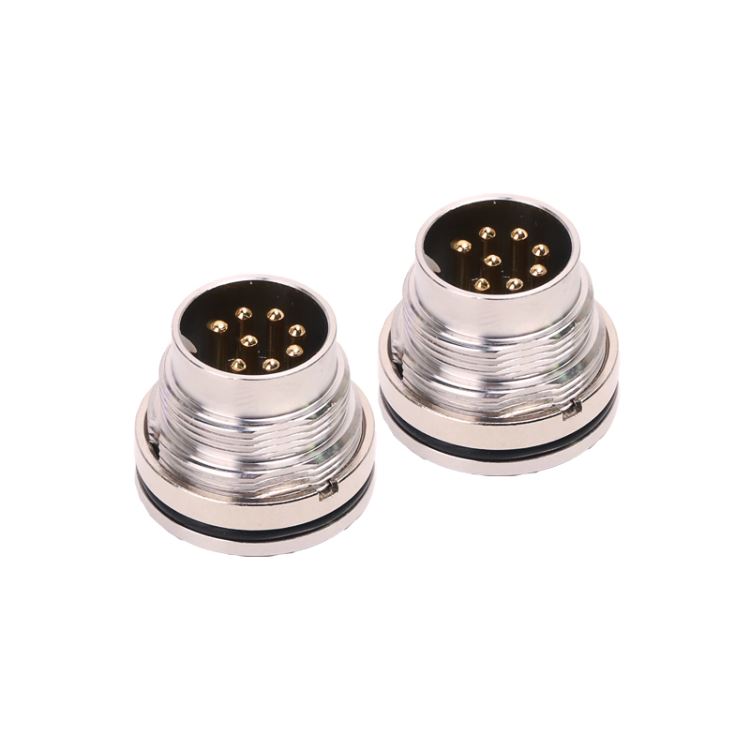 IP67 PA66 Thread Dimension M16 Pcb Connector CuZn Copper 125V