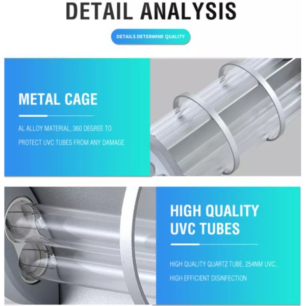 Germicidal Sanitizer UVC Corn Light 60W 254nm Ozone Free 360 Degree Disinfection