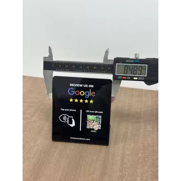 Custom NFC Stand Social Media Review NFC PVC Google Review Card Menu Display Stand