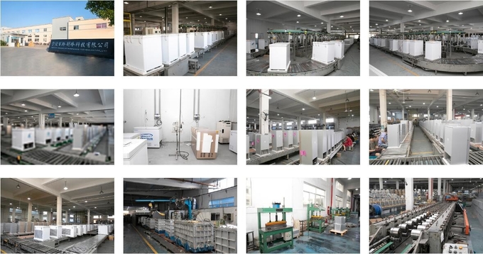 Manual Defrost Glass Door Chest Freezer Mechanical Temperature Control