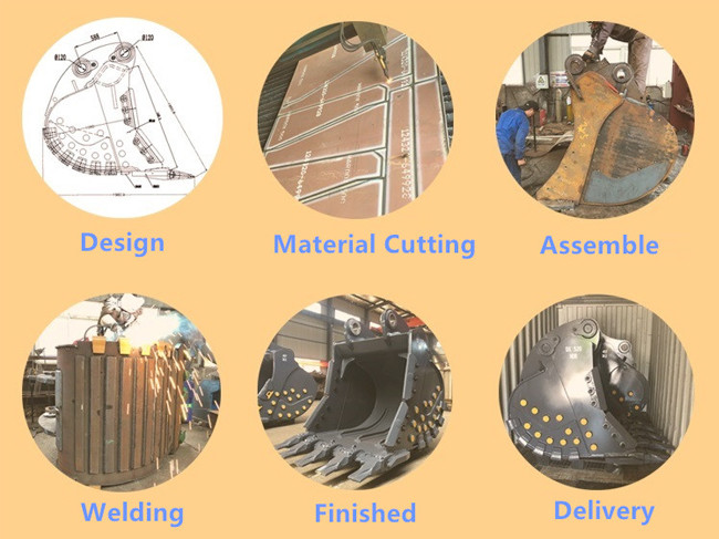 Customized High Durable Heavy Duty Rock Excavator Parts Buckets
