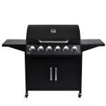 6 Burner Gas Grill with Cabinets and Stainless Steel Barbeque Parking Size 91*69