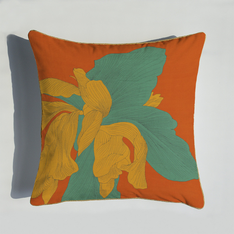 Home Decor Printed Cushion Cover Fashion Luxury Square Jacquard Throw Pillow