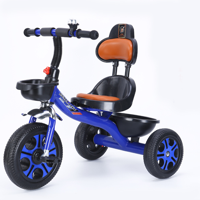 Leather Seat and Hassle-Free Installation 2023 Kids Tricycle Trike for 5-7 Years Old