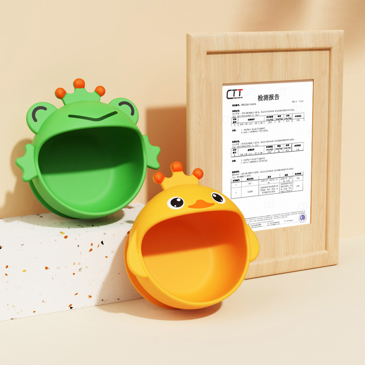 Customized Logo Acceptable Non-toxic Silicone Baby Bowl Set for Feeding and Snacking
