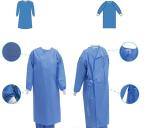 Pharmacy Ppe Anti-Blood 18gsm Stitched seams Disposable Surgical Gown