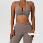 Breathable Scrunch Sports Bra Workout Leggings Sets For Women