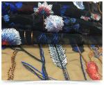 100% Polyester Heavy Floral Embroidered Mesh Lace Fabric For DIY Costume Dress