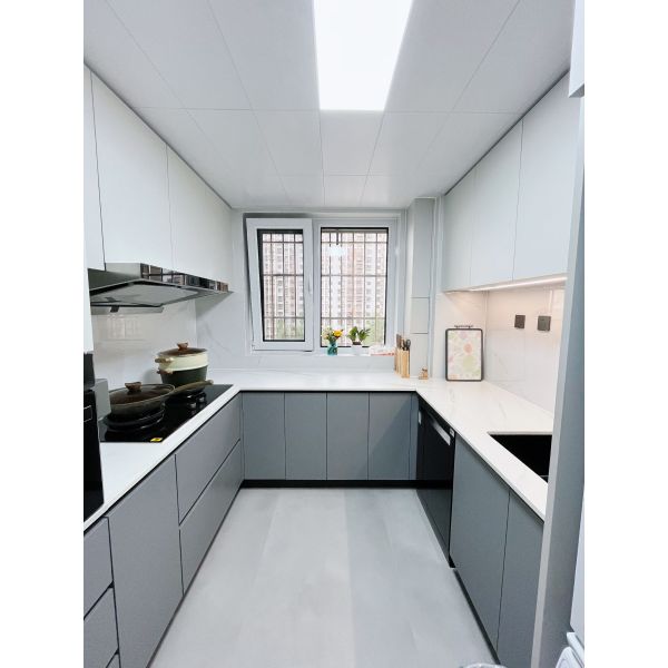 Painted Kitchen Cabinet Set For Effortless Maintenance for Apartment