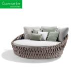 Outdoor Furniture Rattan Round Bed for Villa Sun Room Courtyard Sofa Bed Beach