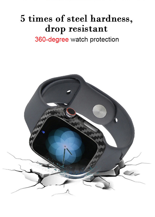 Black Lightweight Matte Anti Fall Aramid Fiber Watch Case