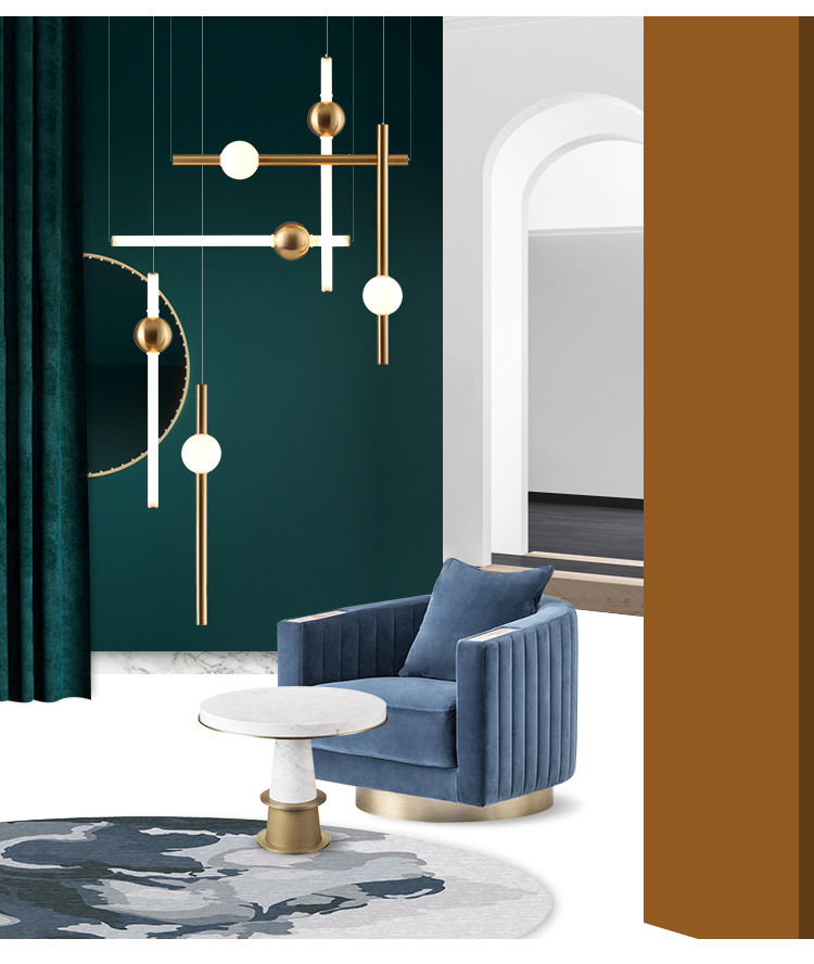 Modern simple creative led chandelier hanging pendant lamp office decorative ceiling pendant lamps