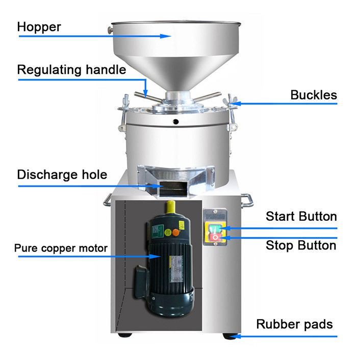 25Kg/H Electric Peanut Butter Maker , 1.5Kw 50HZ Cocoa Butter Making Machine