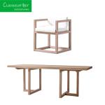 Waterproof Garden Hotel Teak Solid Wood Dining Table Set for Villa Courtyard
