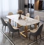 Marble Top Hotel Dining Table Fireproof