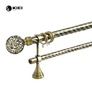 Wholesale 28mm Twist Curtain Rod Art Decor Style Two Decorative Ball Finials from china suppliers