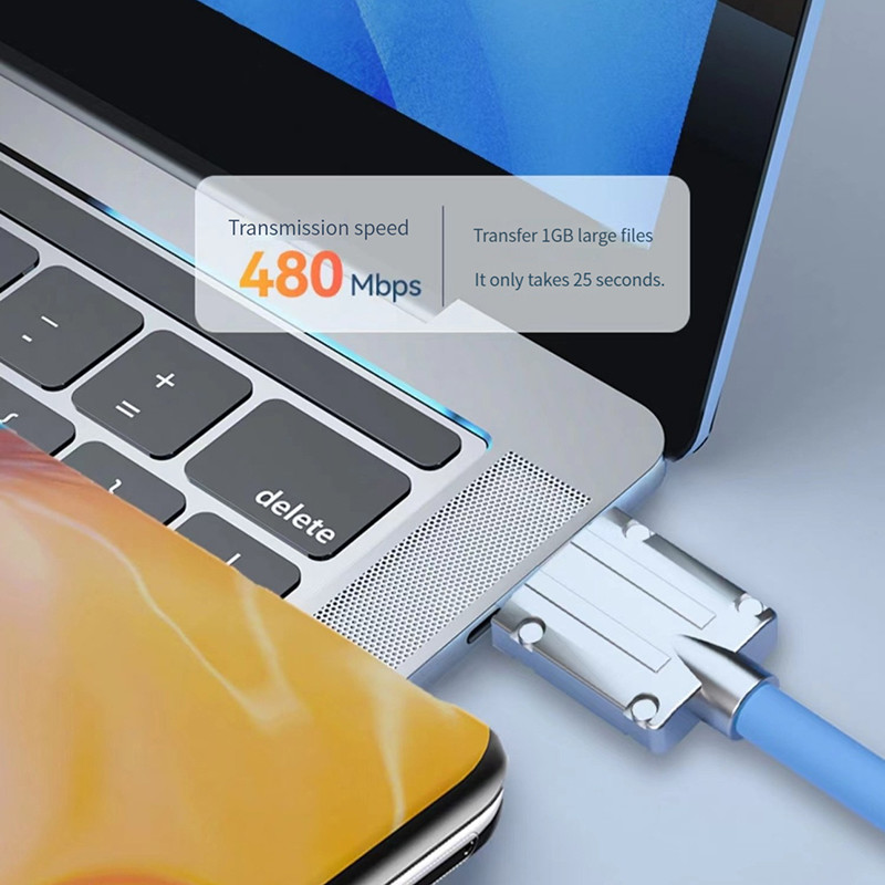 Fast Type USB C Data Cable 120W 6A Liquid Silicone Super Charge