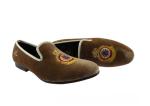 Yellow Royal Yellow Mens Leather Loafers , Royal Embroidered Mens Casual Loafers