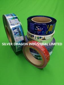 China Manual use/automatic machine use PET/PVC heat shrinkable sleeve bottle labels with custom printing on sale