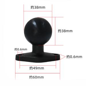 Wholesale 50mm 0.08KGS Adjustable Aluminum Ball Mount Rubberized Double Ball Adapter from china suppliers