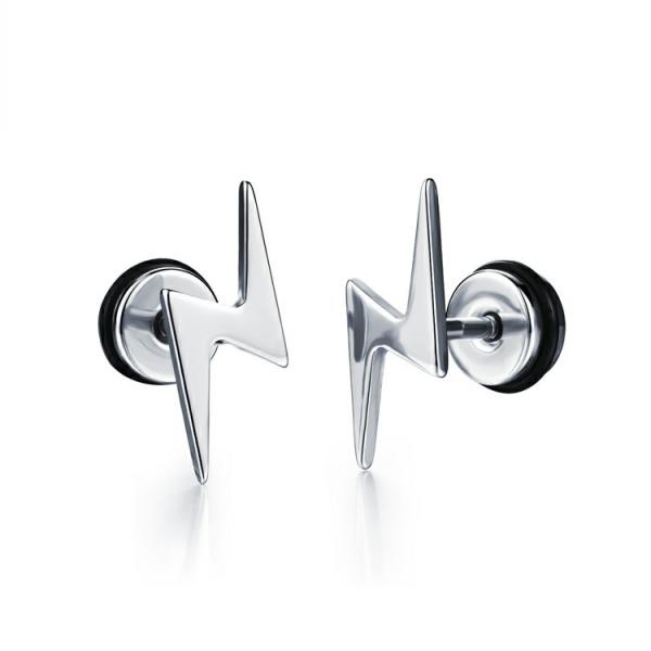 Punk Ear Stud Earrings For Men Hip Hop Jewelry Gift Stainless Steel Screw Back