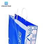Intercon Pack White Kraft Paper Bags Paper Shopping Bags With Handles