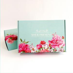 Wholesale Custom Flower Pattern Gift Clothing Box Recyclable Foldable Paper Box from china suppliers