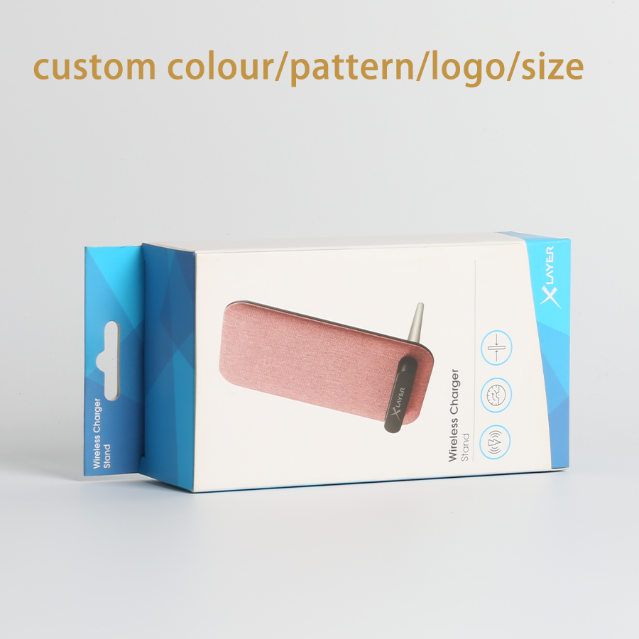 Coated Paper Top and Bottom Reverse Tuck White Box for Paperboard Wireless Charger Gift Packaging in CMYK Color