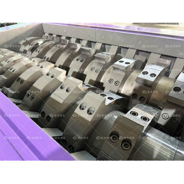Double Shaft Scrap Metal Shredder with 6400×2700×3500 mm Size 2000×1490 mm Feed Inlet and 600 mm Blade Diameter