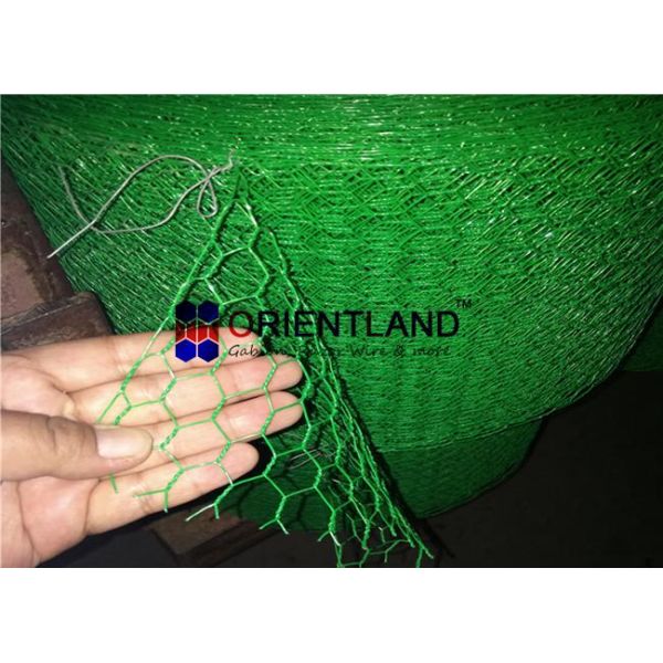 Vinyl Coated Poultry Hex Netting / Flexible Galvanized Poultry Netting Sample Available