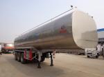 40t Fresh Milk Delivery Tanks Trucks And Trailers 3 Axle Stainless Steel Milk