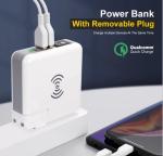 Four In One Universal 2 USB Qi Wireless Charger Power Bank