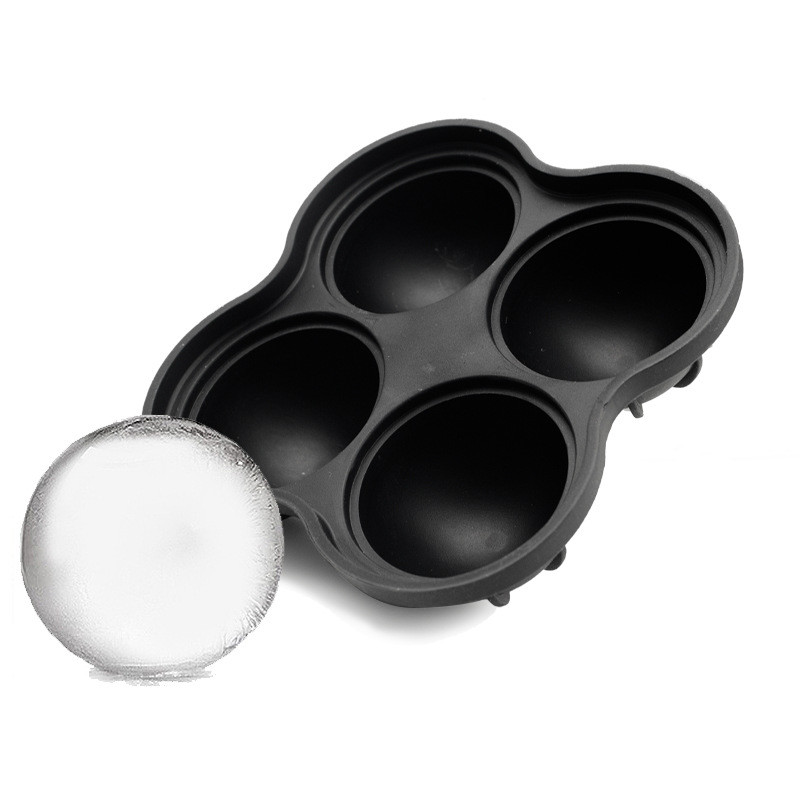 Ice Cube Tray, 2.5inch Ice Cube Molds, 2 Cavity Silicone Rose & 2 Diamond Ice Ball Maker, Easy Release Large Ice Cube Form For Chilling Cocktails,