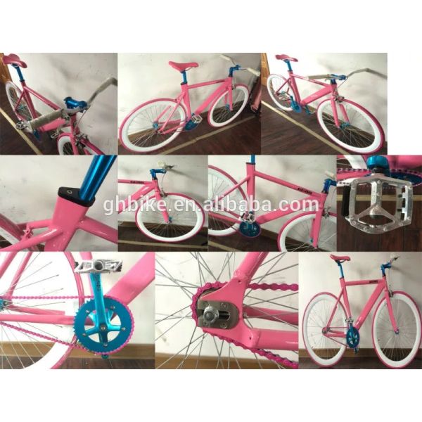 Lightweight Aluminium Fixed Gear Bike 2020 Pink 700C for Easy and Fun Riding