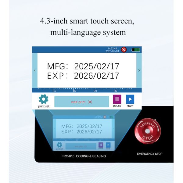 CSM-810 Continuous Band Sealer Expiry Date Coding Inkjet Coder