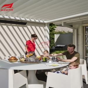 Wholesale Rain Protection Powered Louvered Pergola Rodent Proof PVDF Coating from china suppliers